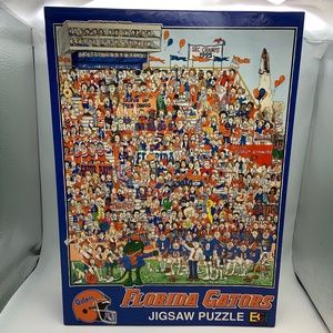 Vintage University of Florida Gators UF Cartoon Jigsaw Puzzle 513 Pieces